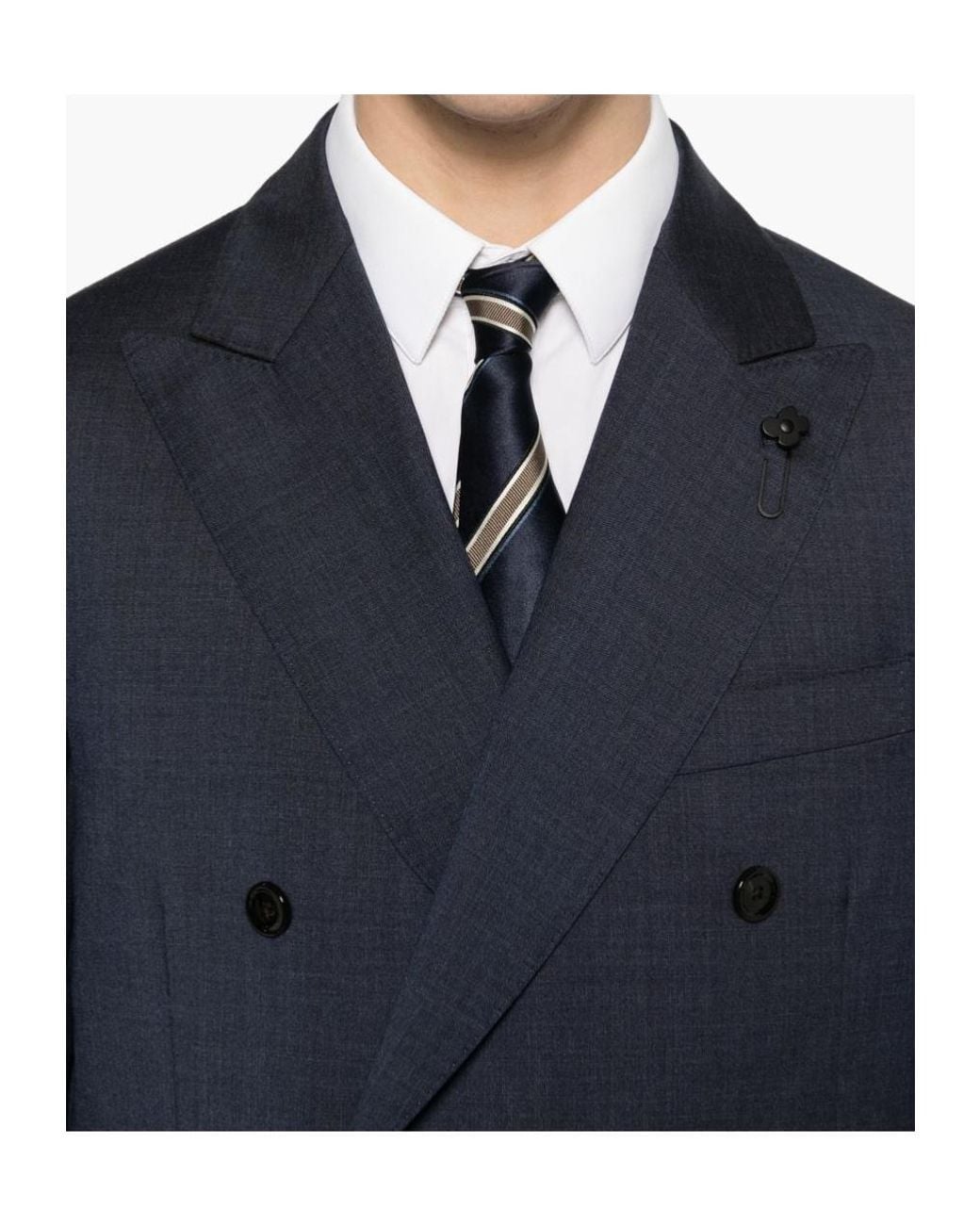 Lardini Blue Double-Breasted Suit for men