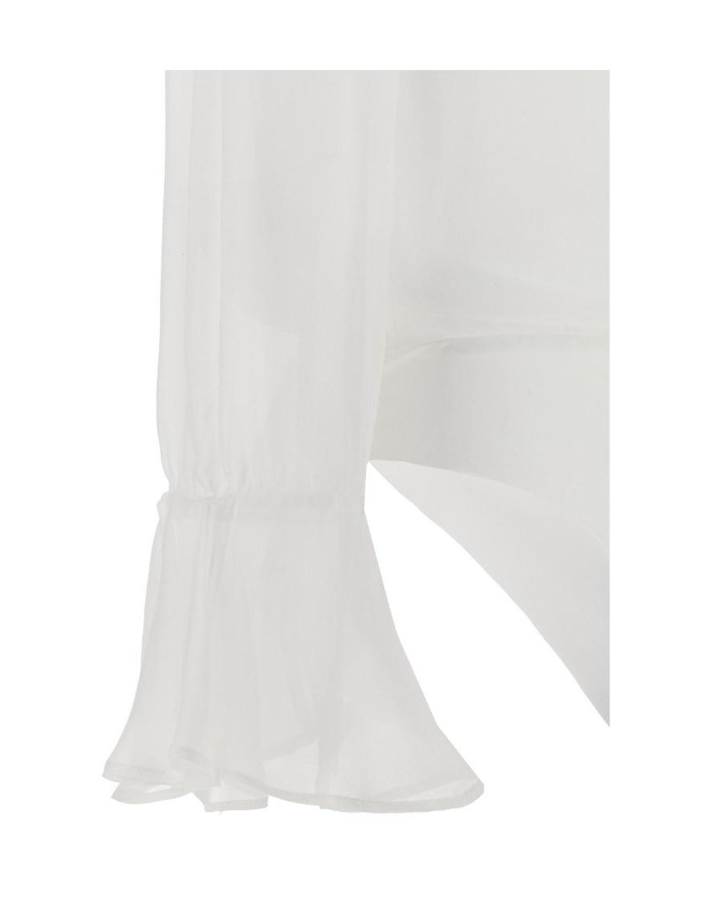 Pinko White Long-Sleeved V-Neck Bodysuit