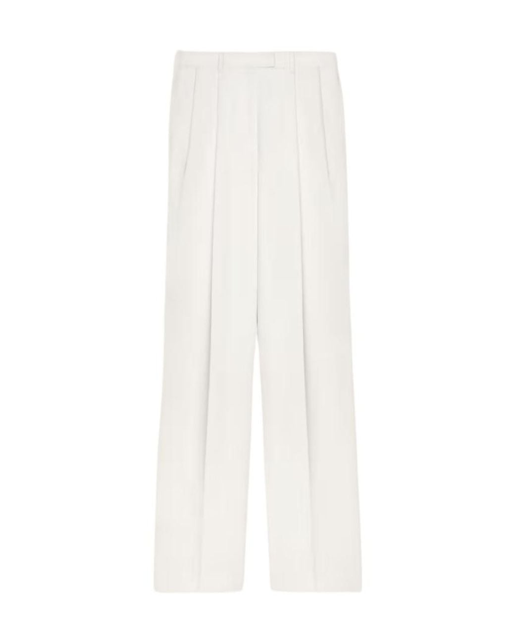 Givenchy White Double Pleated Trousers