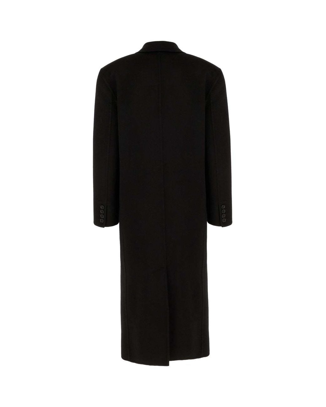Saint Laurent Black Double-Breasted Coat