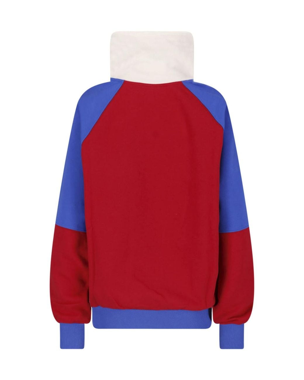 Stella McCartney Red Smc Crest Panel High-Neck Sweatshirt