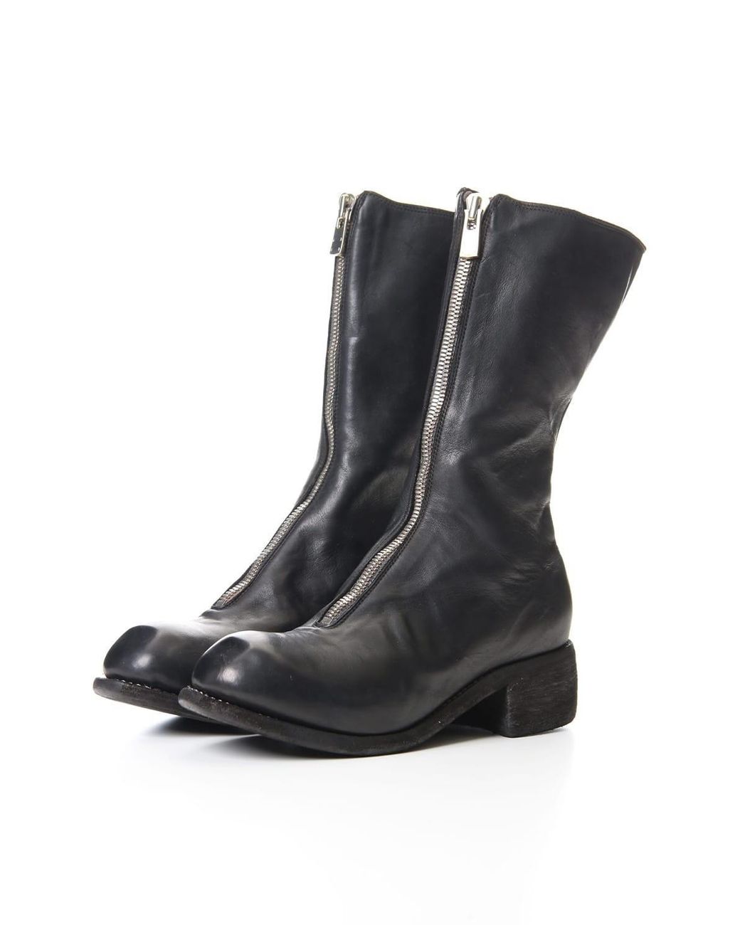Guidi Black Pl9 Front Zipper Boots
