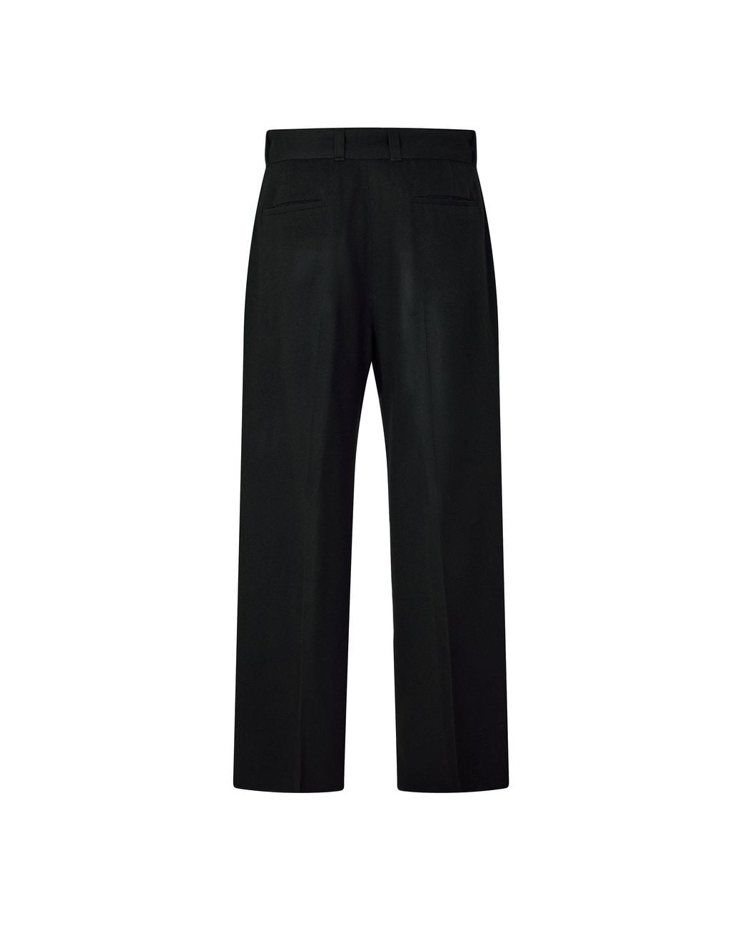Emporio Armani Black High-Waisted Wide-Leg Trousers for men