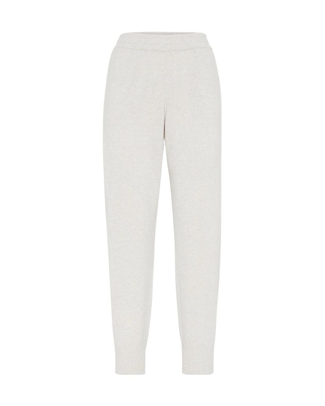 Brunello Cucinelli White Tapered Leg Track Pants