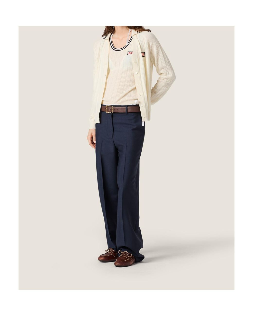 Miu Miu Natural Cashmere Top
