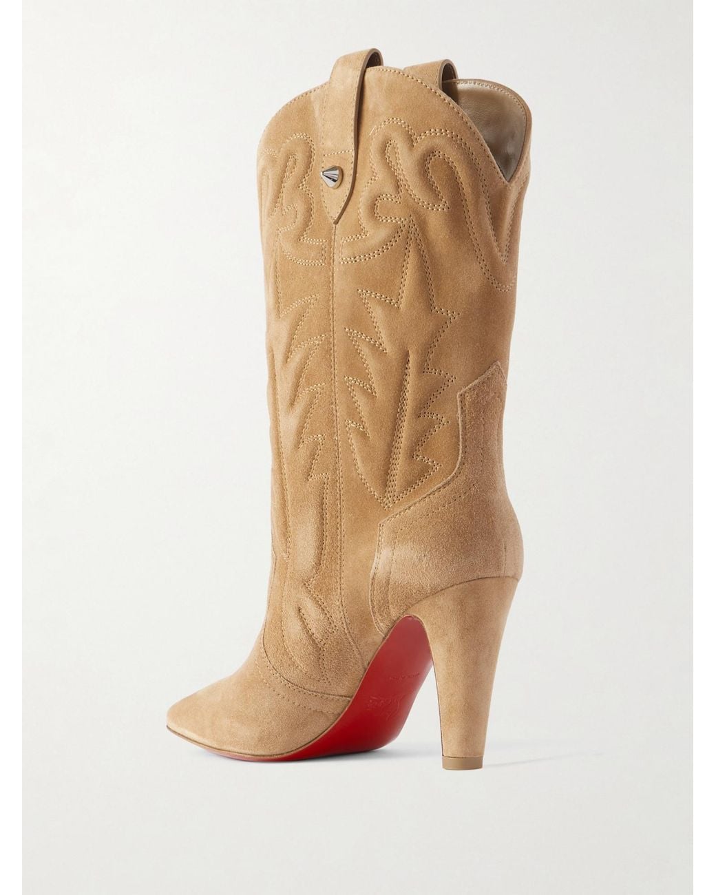 Christian Louboutin Brown Suede Knee Boots