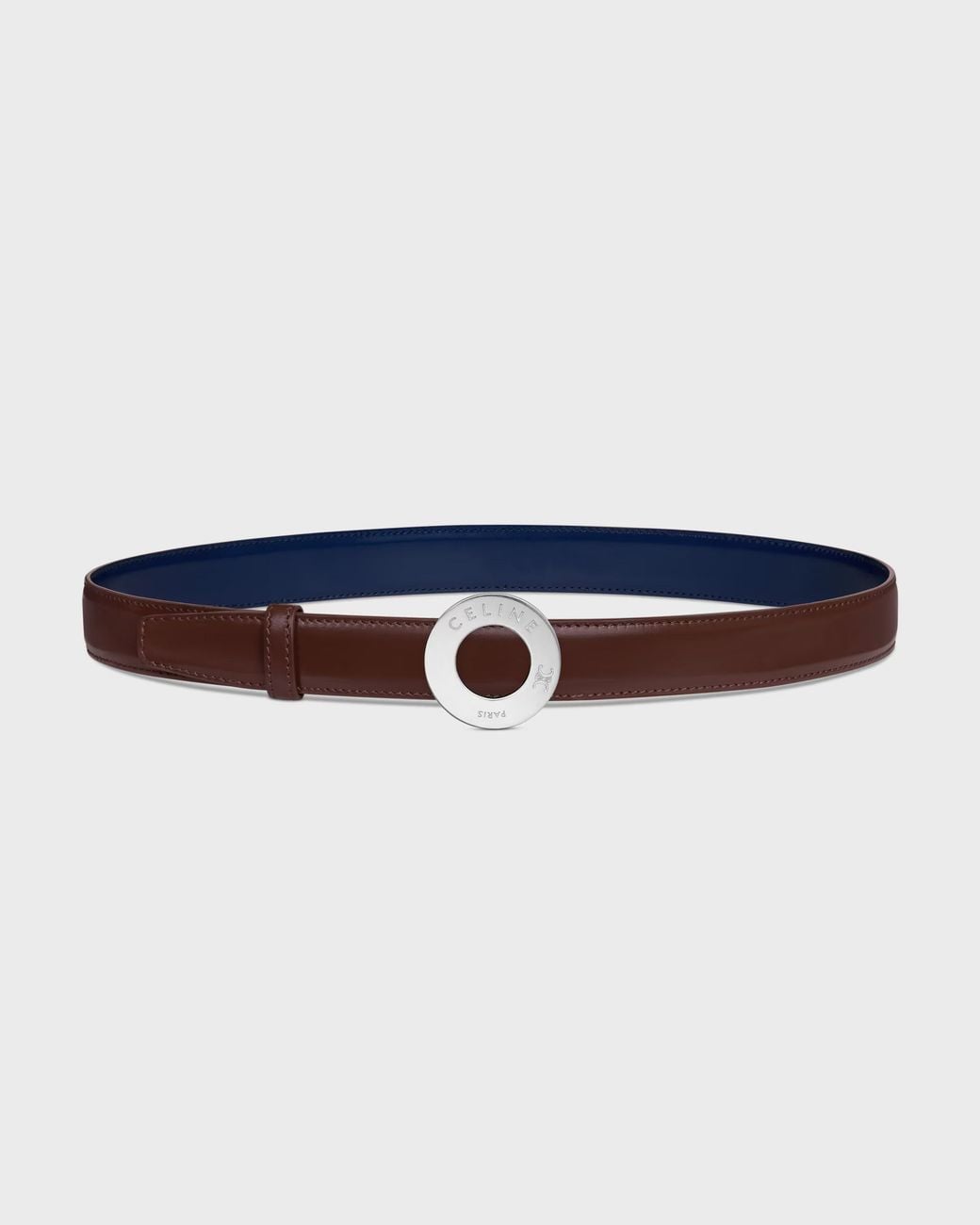 Céline Blue Triomphe Buckle Reversible Strap 25Mm