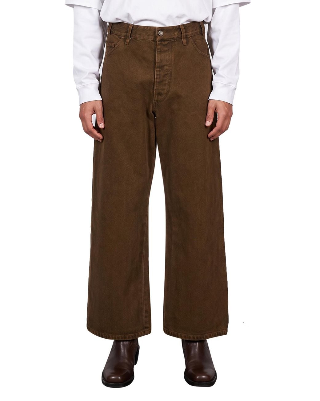 Song For The Mute Brown Straight-Leg Jeans for men