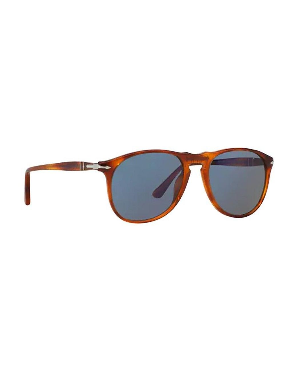Persol Blue Round Frame Sunglasses for men