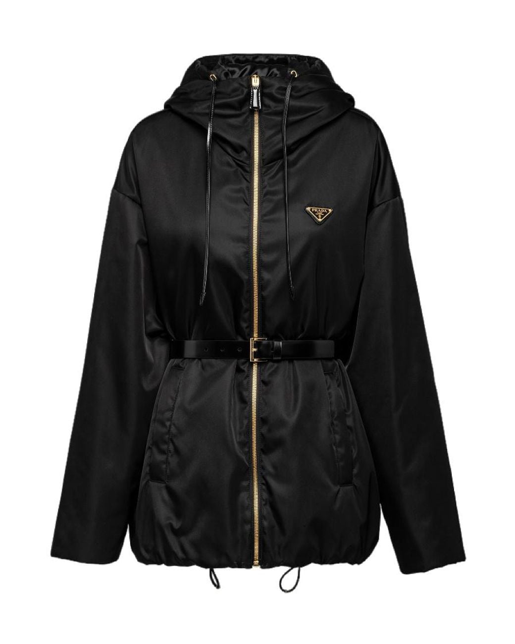 Prada Black Re-Nylon Hooded Jacket
