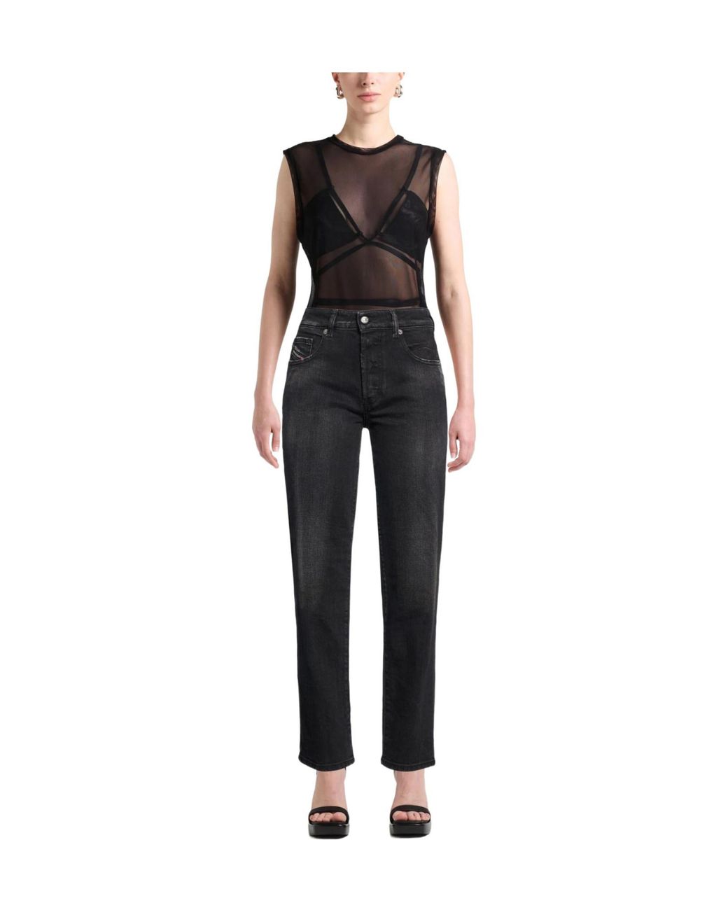 DIESEL Black Denim Trousers