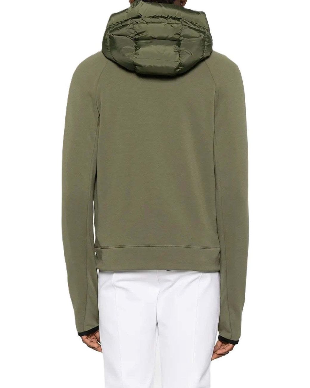 Moncler Green Polartec Zip-Up Casual Jacket for men