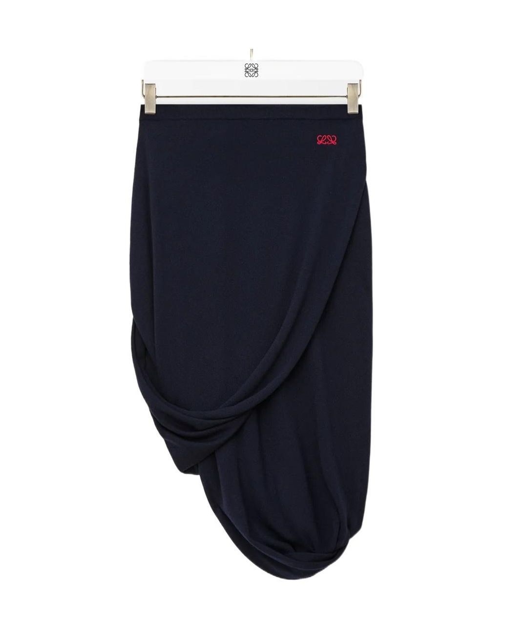 Loewe Blue Pleated Midi Skirt