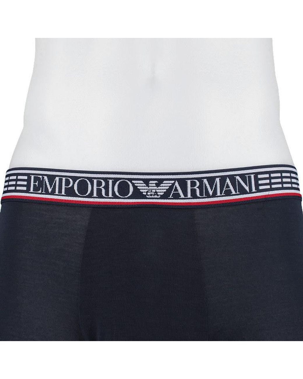 Emporio Armani Blue Logo Boxer Briefs, Pack Of 3 for men