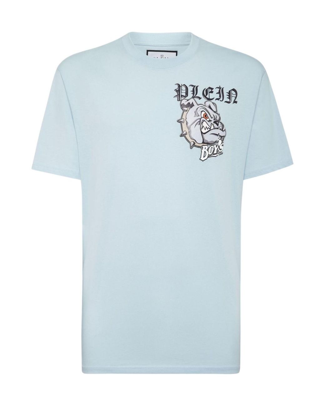 Philipp Plein Blue Bulldogs Cotton T-Shirt for men