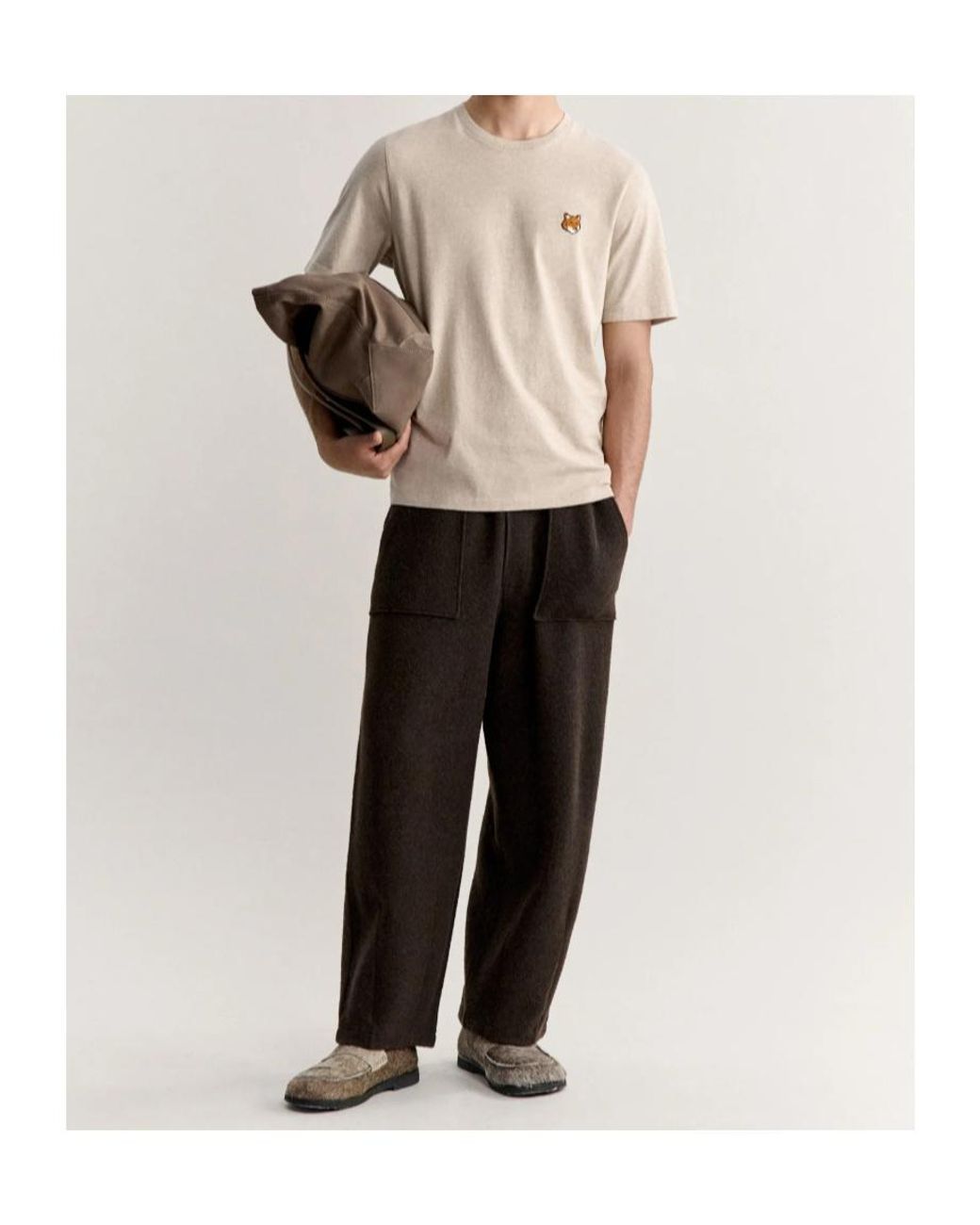 Maison Kitsuné Natural Fox Head T-Shirt for men