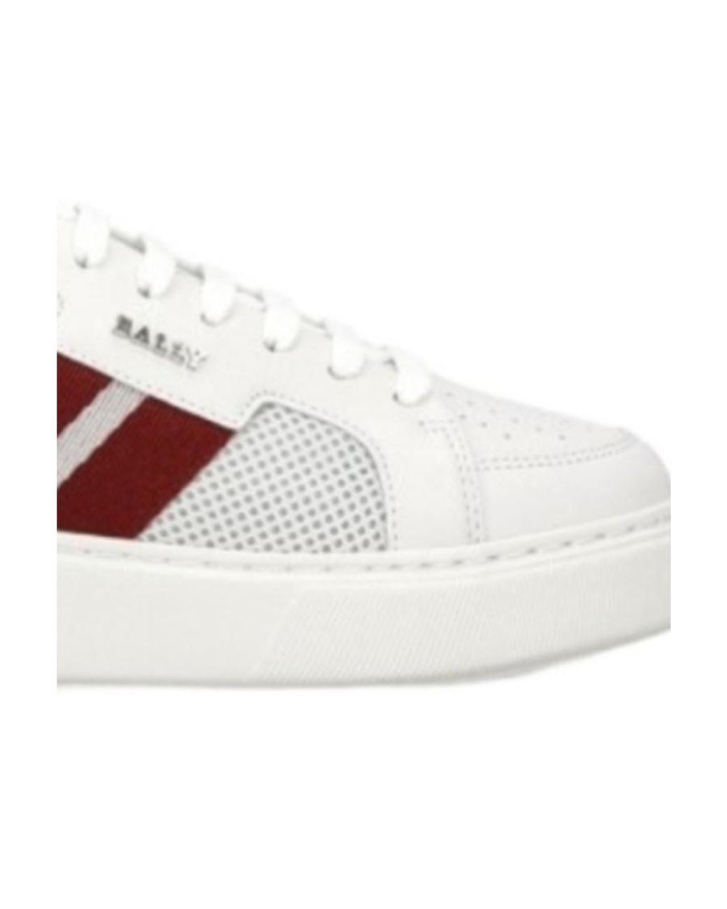 Bally White Logo-Lacing Casual Sneakers for men