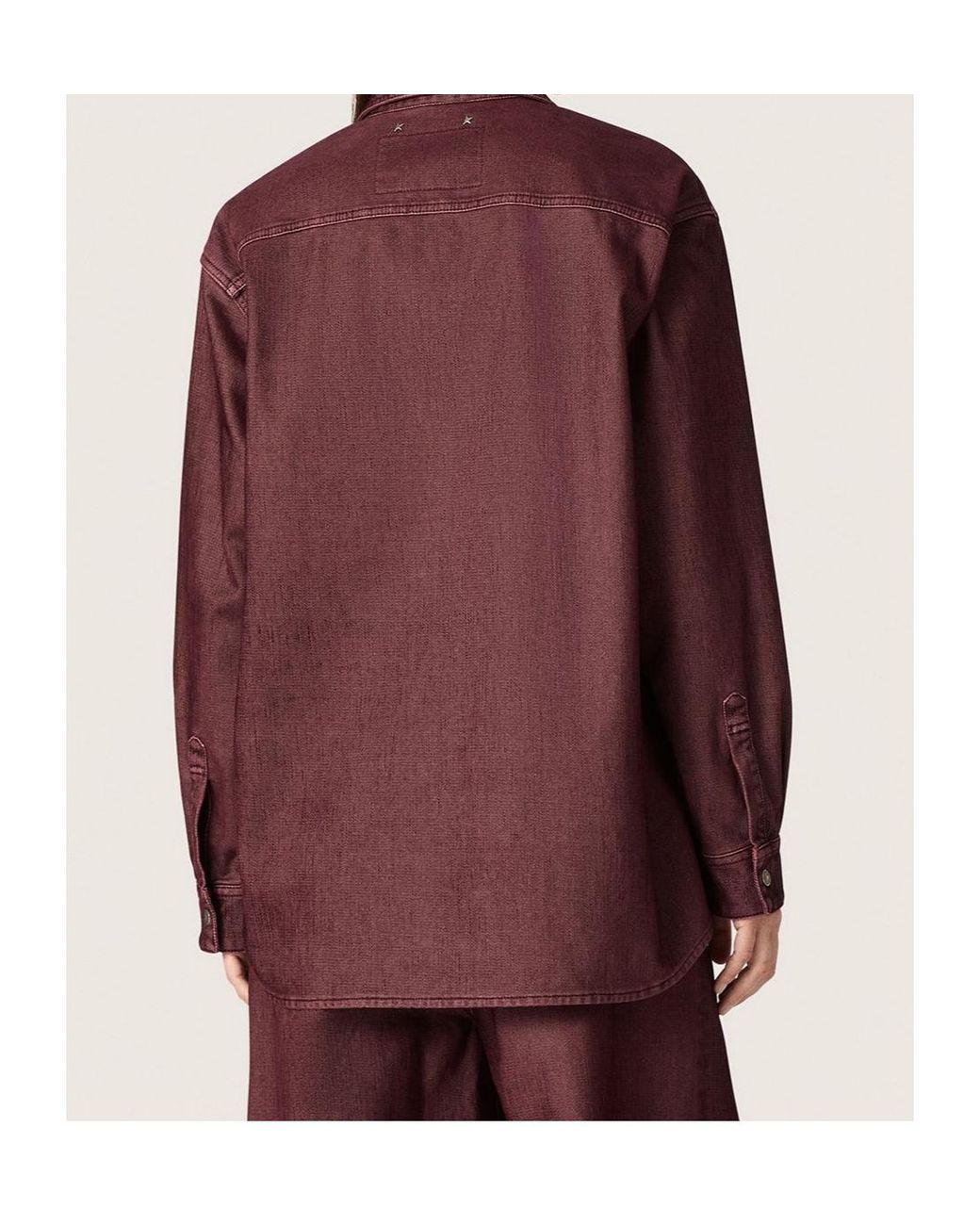 Golden Goose Deluxe Brand Purple Flap Pocket Denim Shirt