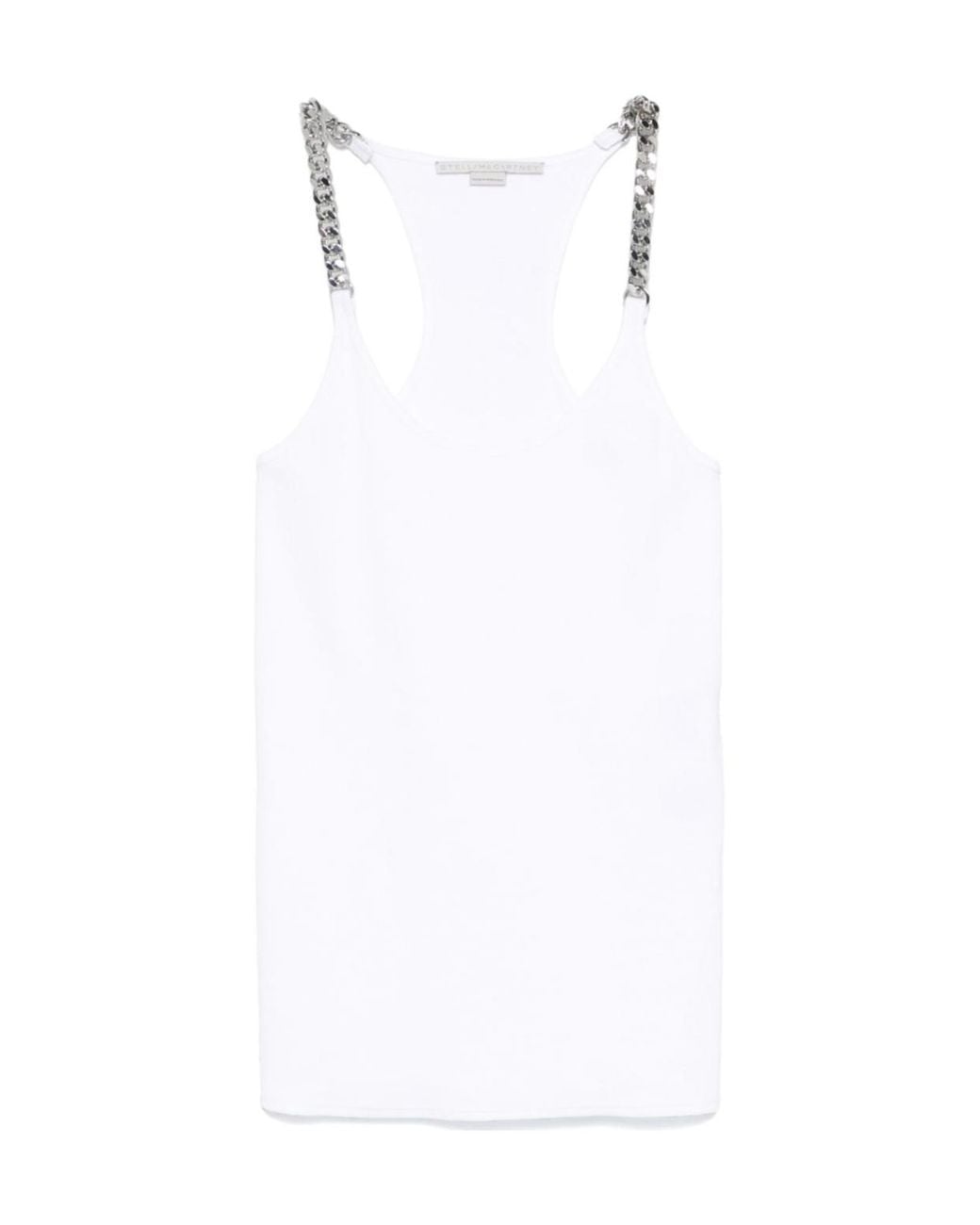 Stella McCartney White Ribbed Tank Top