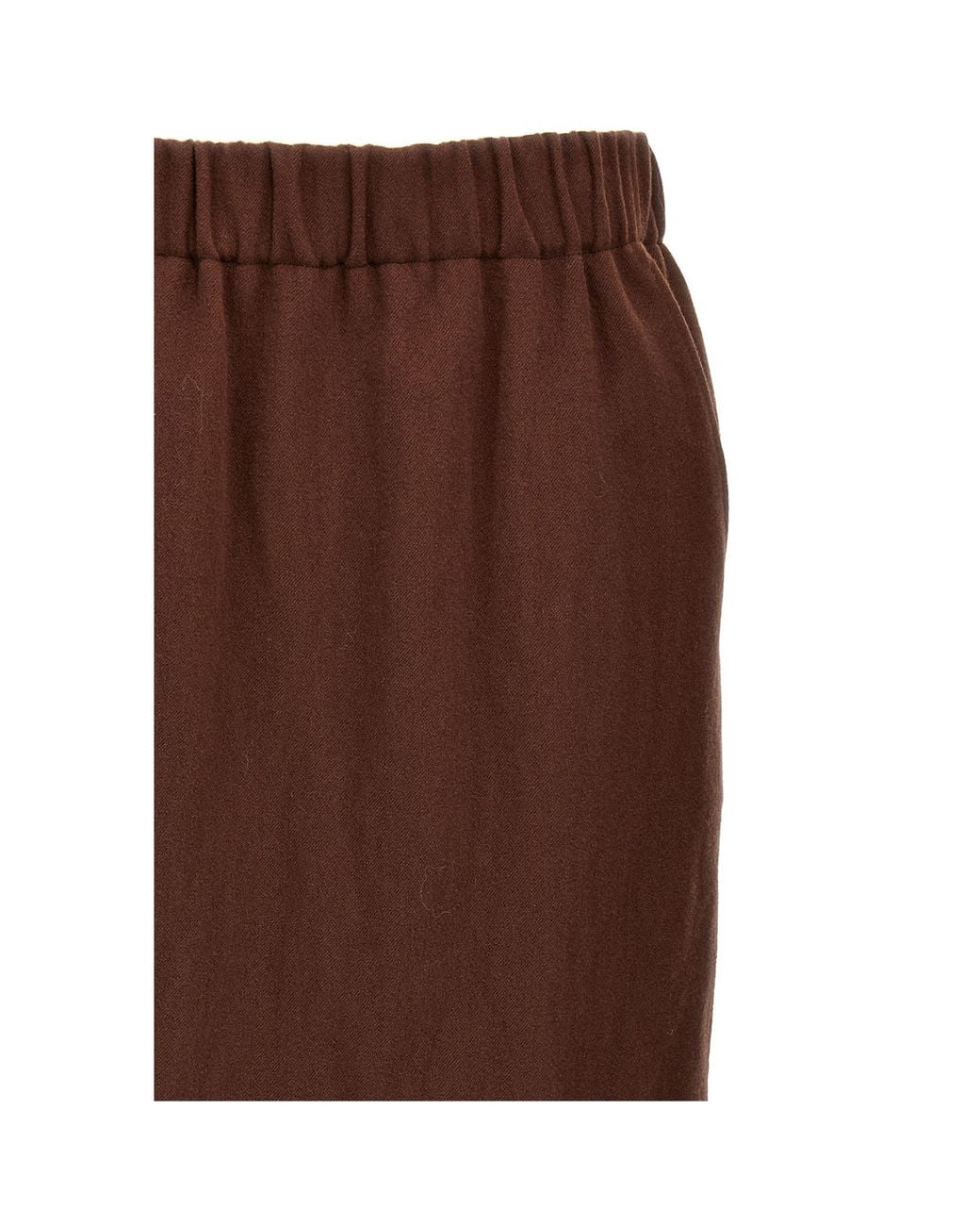 Dries Van Noten Brown Safya Elasticated Waist Skirt