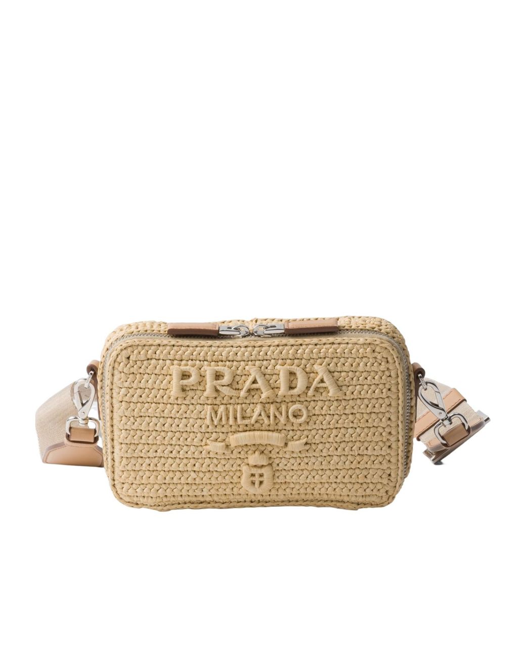 Prada Natural Crochet Brique Bag for men