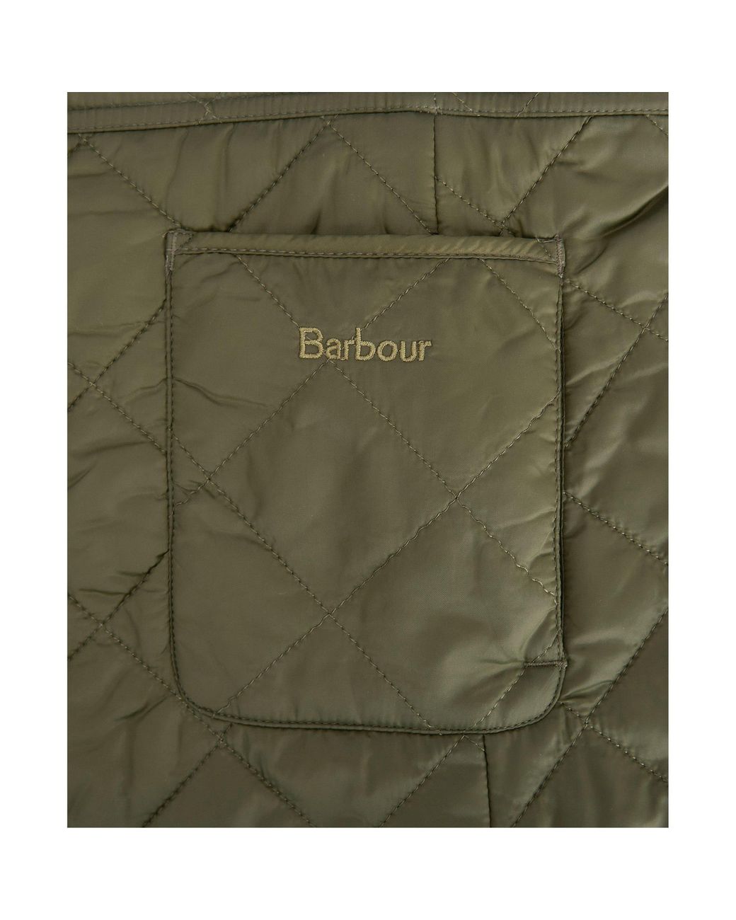 Barbour Green Quilted Long-Sleeved Casual Jacket