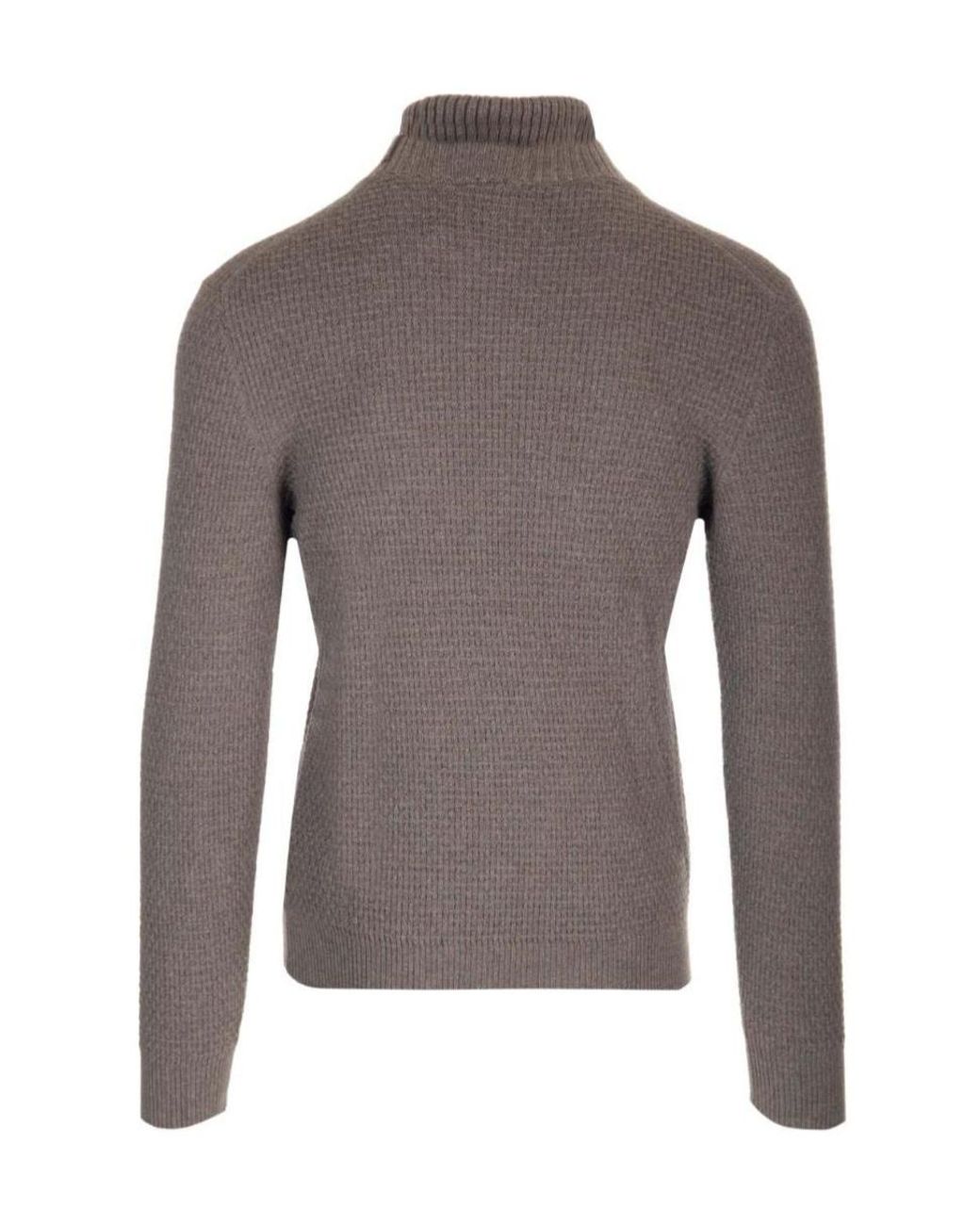 Tagliatore Brown Long-Sleeved Turtleneck Jumper for men