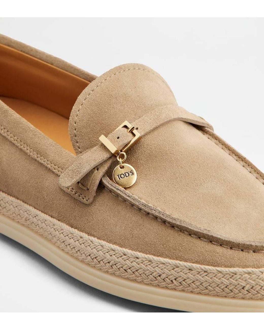 Tod's Natural Suede Loafers
