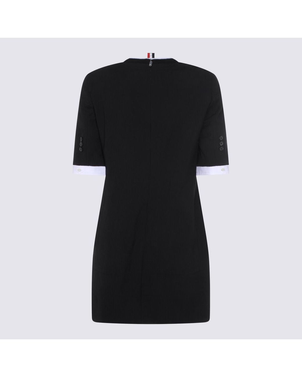 Thom Browne Black Stripe Detailed Mini Dress