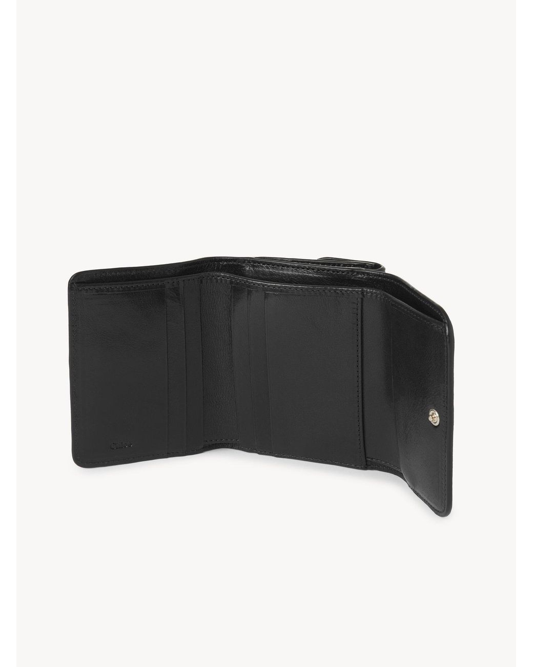 Chloé Black Chloé C Small Tri-Fold Wallet