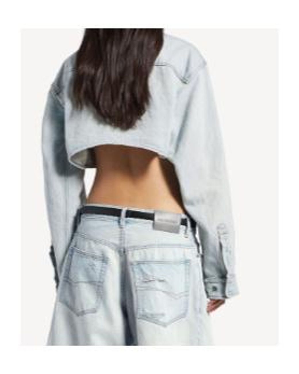 Balenciaga Blue Cropped Shirt