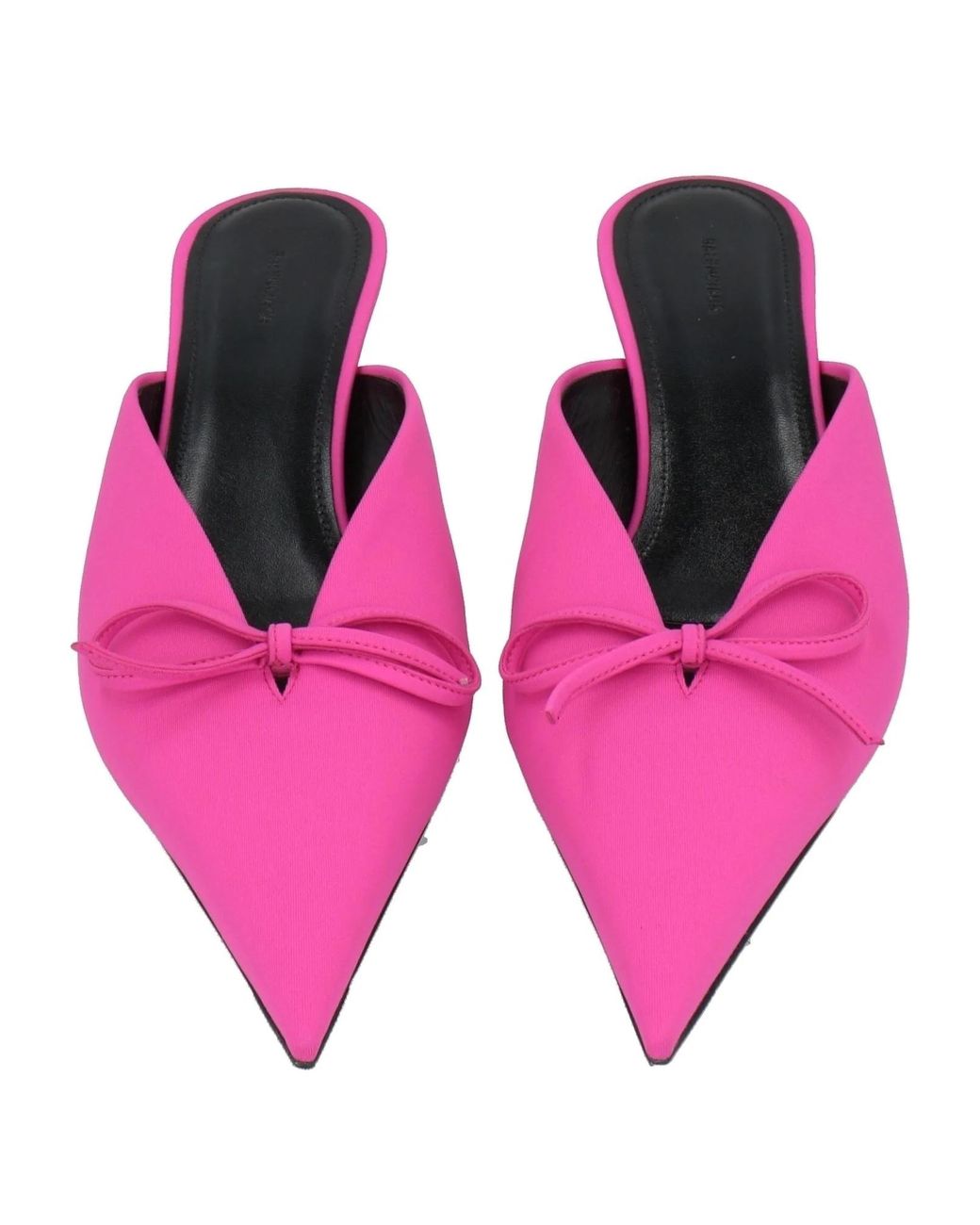 Balenciaga Pink Bow-Adorned Mules
