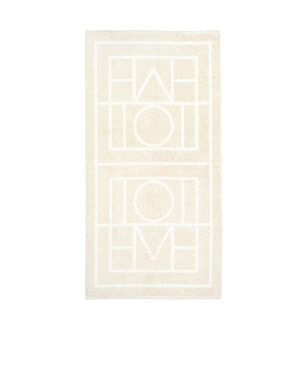 Totême White Monogram Jacquard Towel