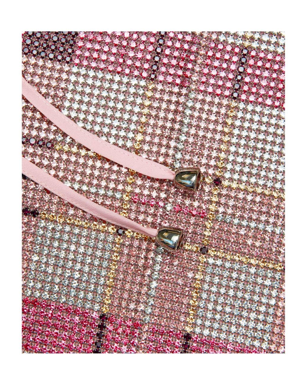 Self-Portrait Pink Crystal-Embellished Halter Top