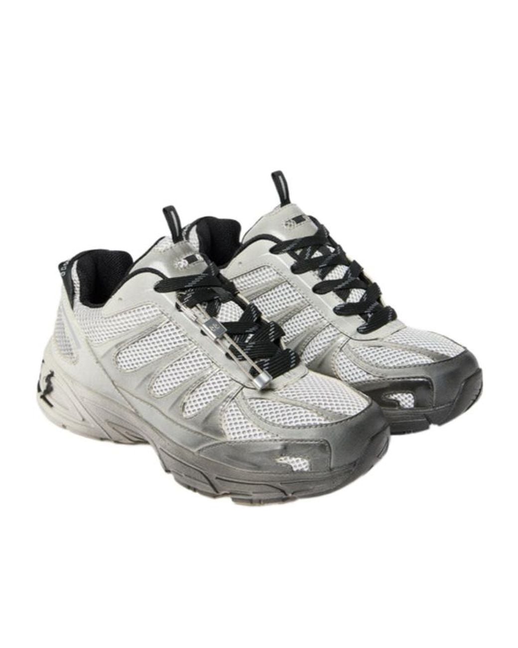44 Label Group Gray Dragger Faded Sneakers for men