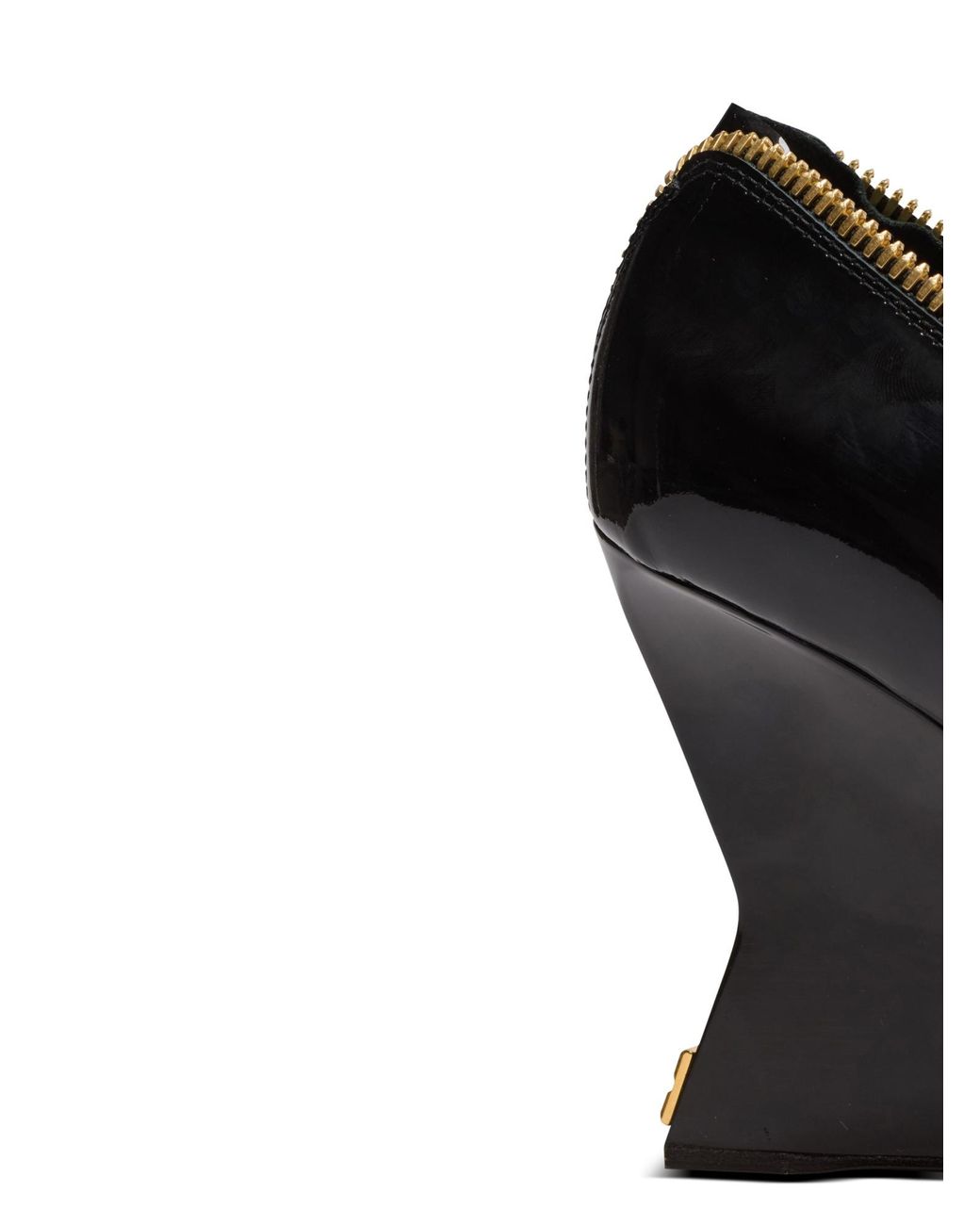 Balmain Black Zip Wedge Pumps