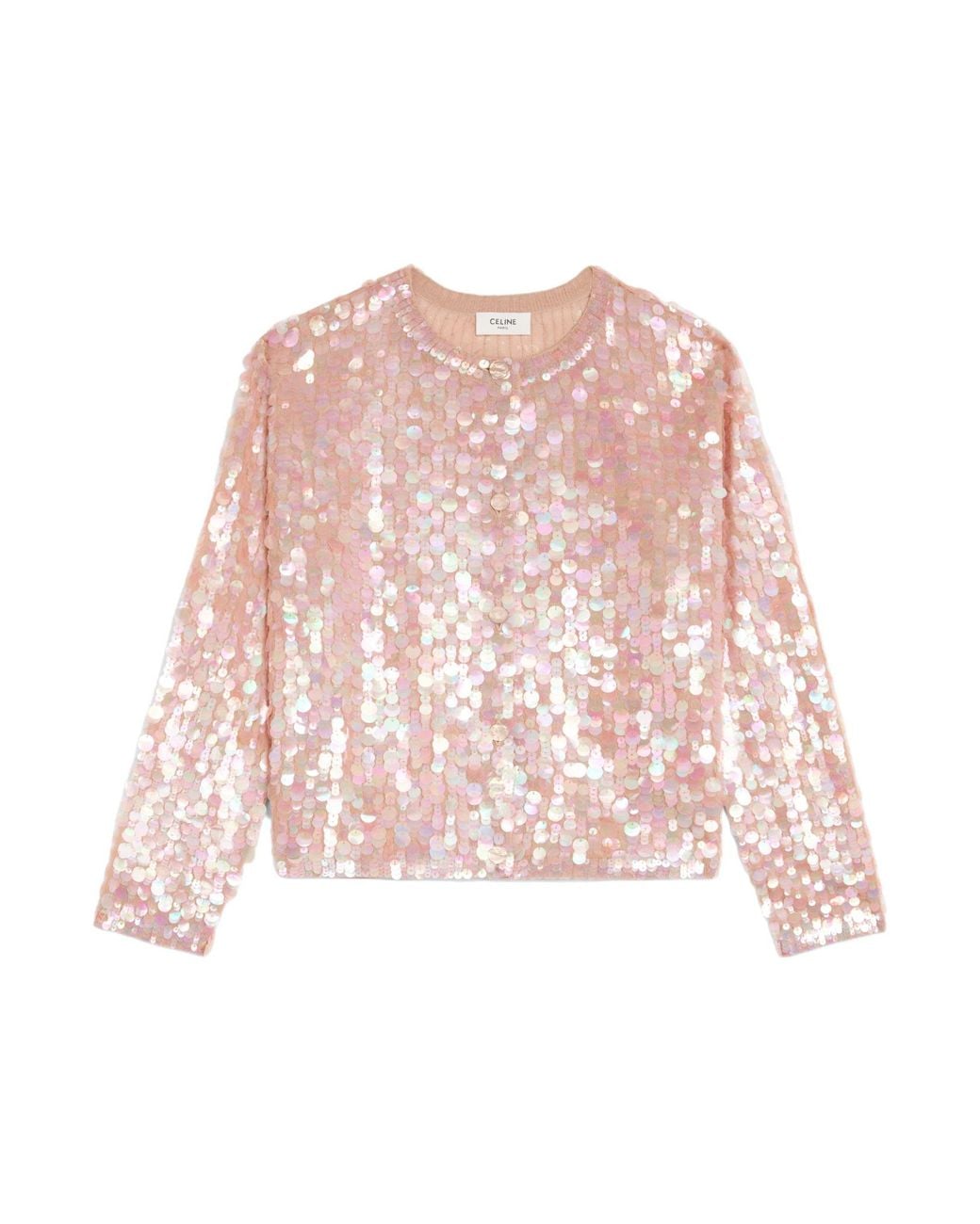 Céline Pink Embroidered Cardigan