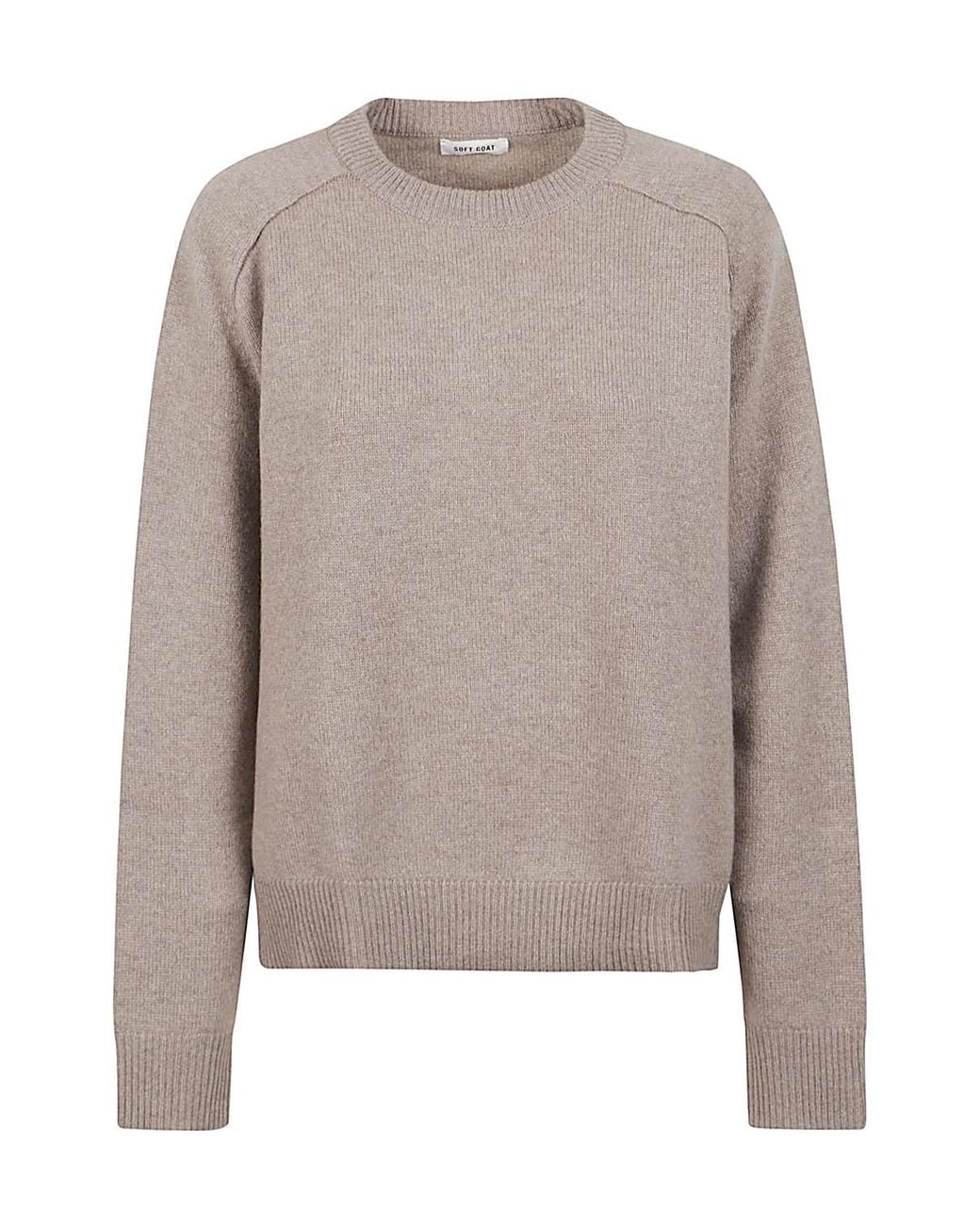Soft Goat Gray Boyfriend Ribbed Crew-Neck Knitwear