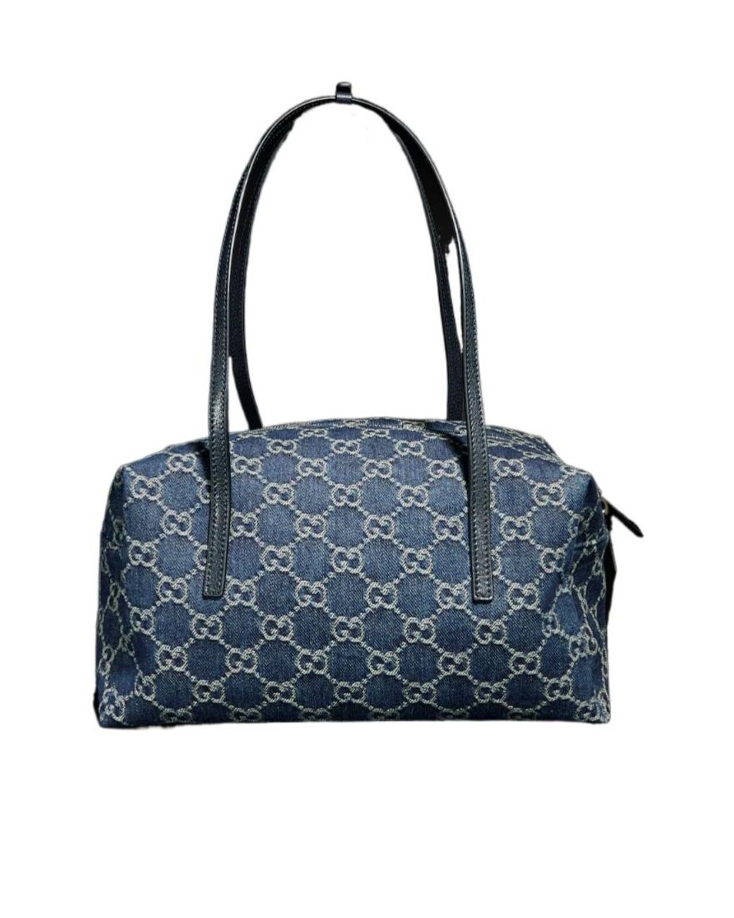 Gucci Blue Melrose Medium Boston Bag