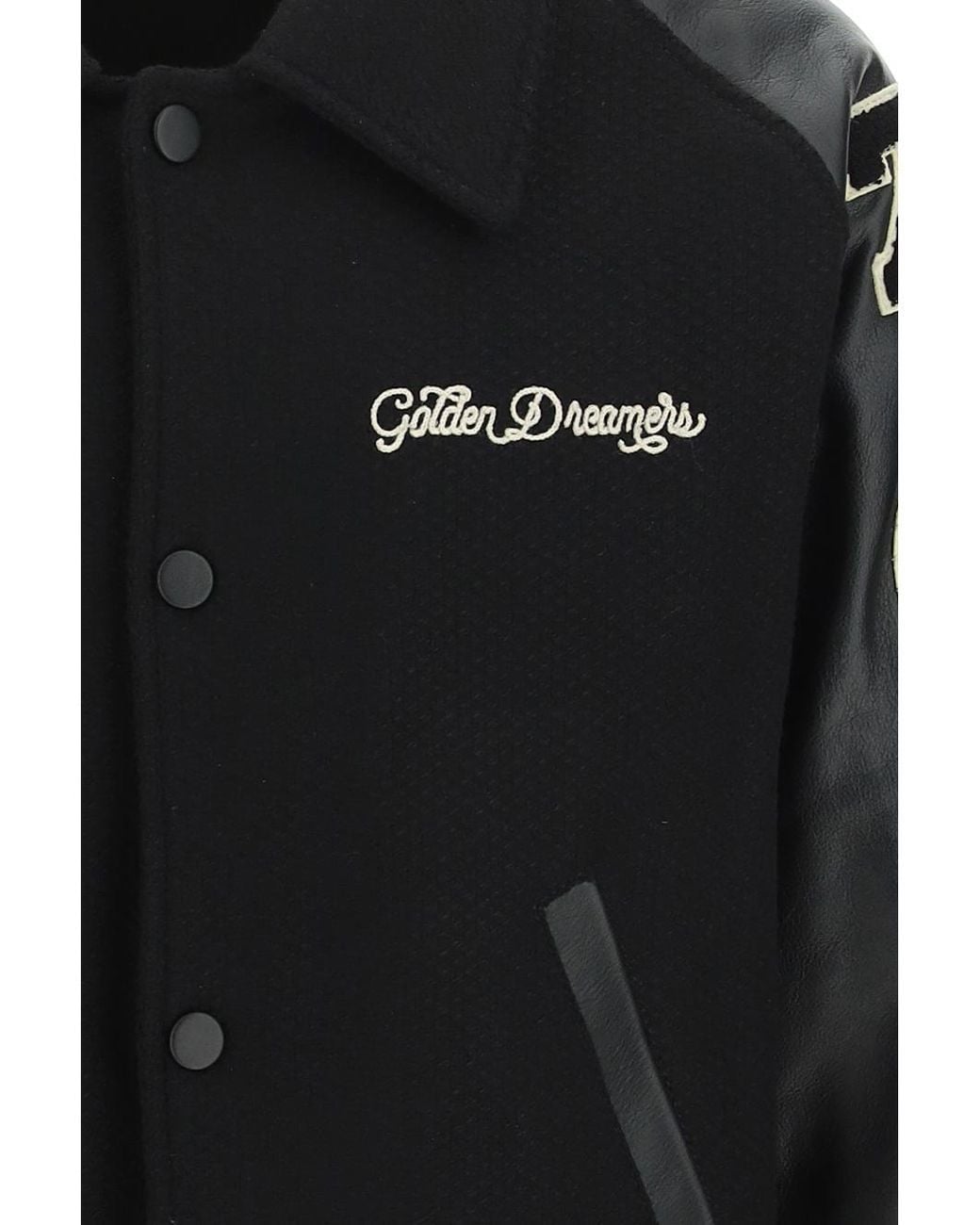 Golden Goose Deluxe Brand Black Logo Embroidered Jacket for men