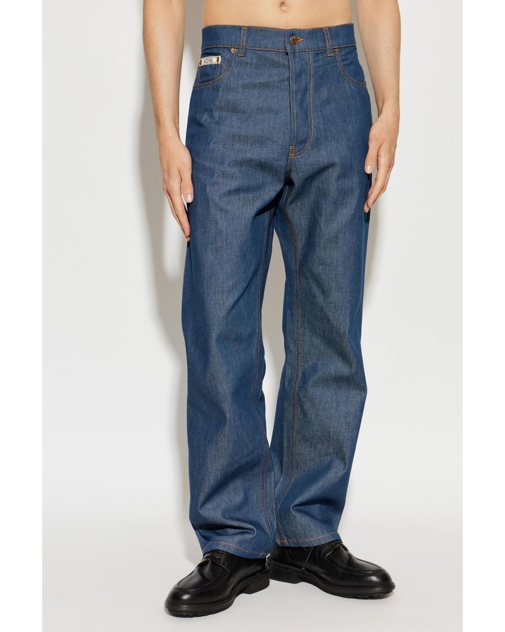 Moschino Blue Slightly Tapered Leg Jeans for men