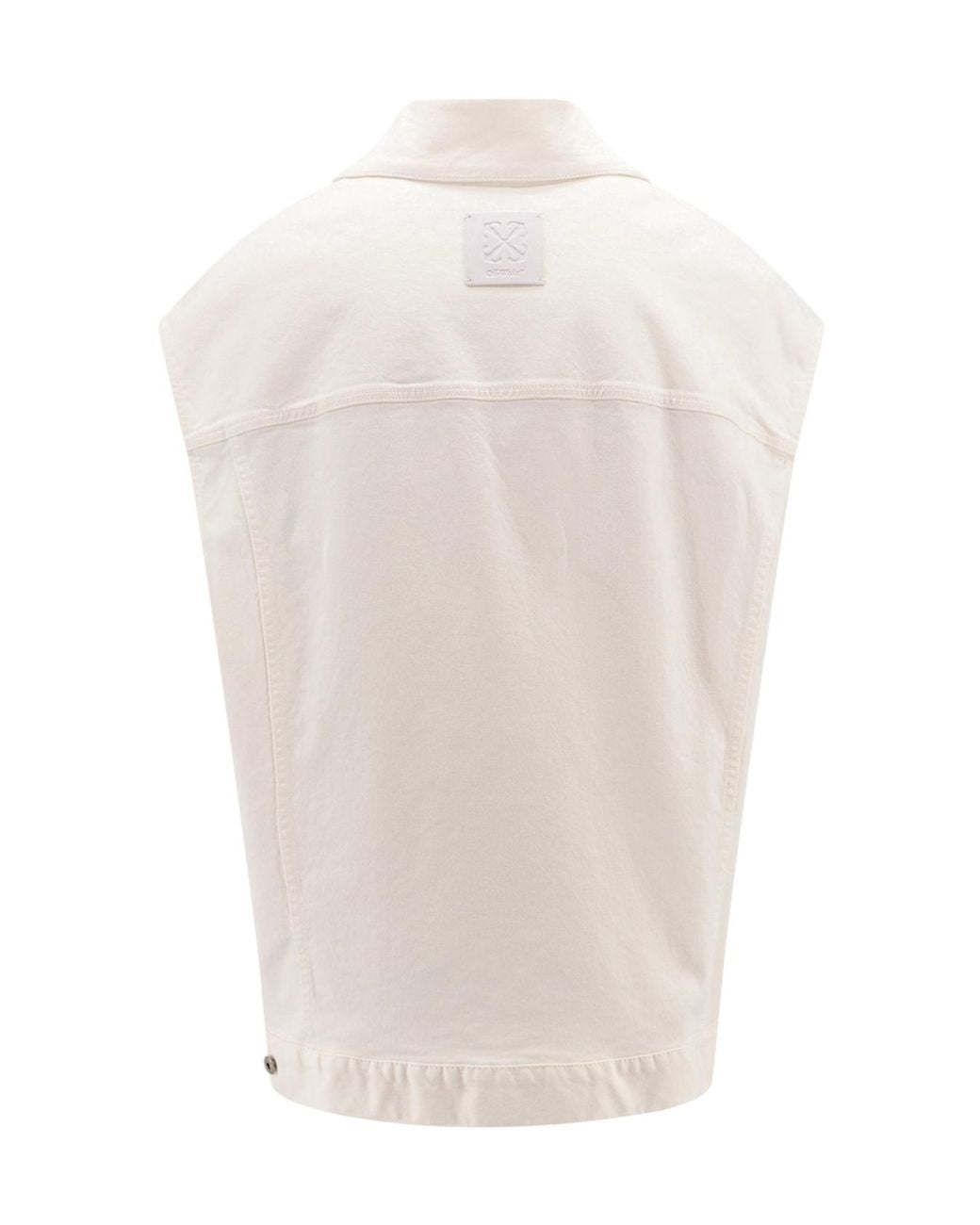 Off-White c/o Virgil Abloh White Logo Embroidered Buttoned Gilet for men