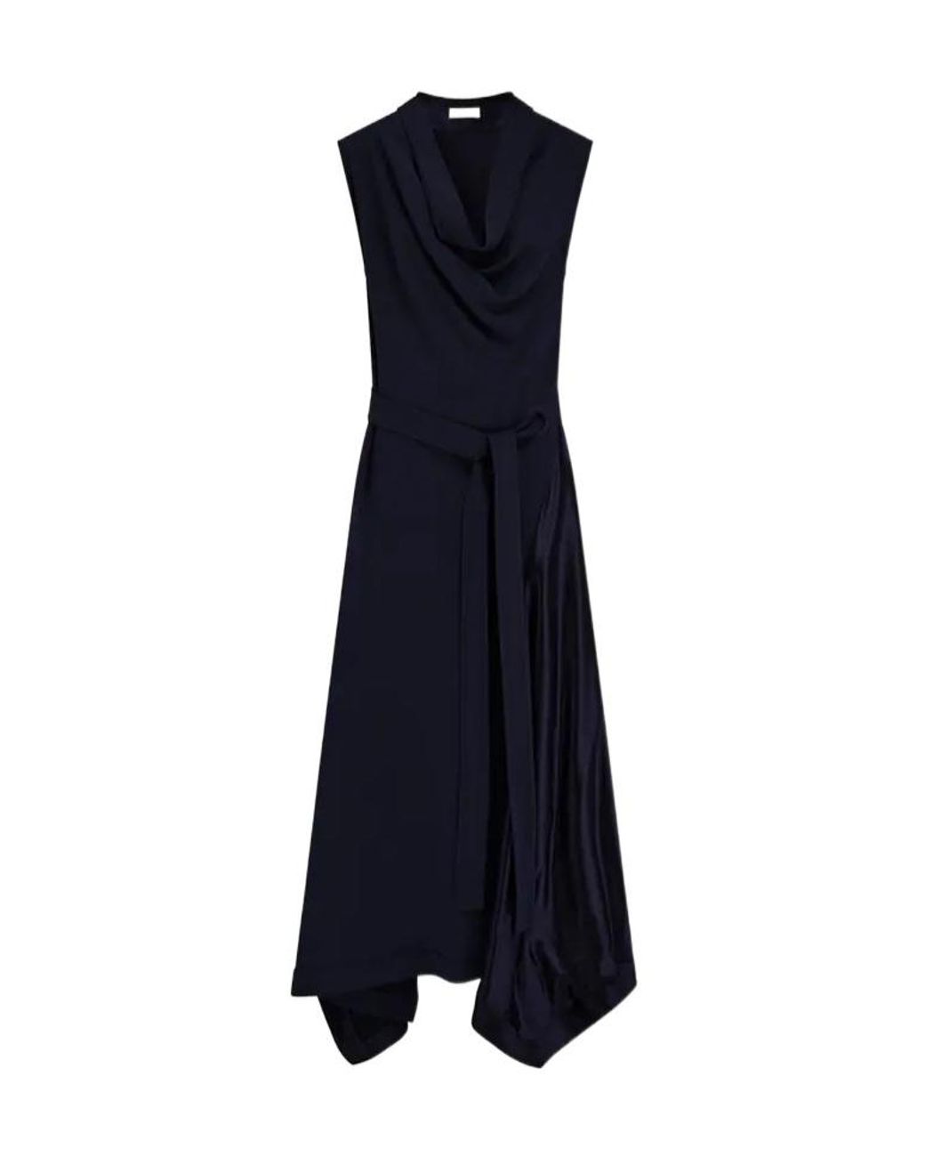 Ferragamo Blue Asymmetric Dress