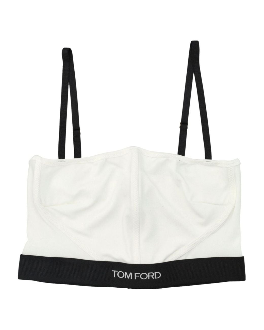 Tom Ford White Logo-Band Top
