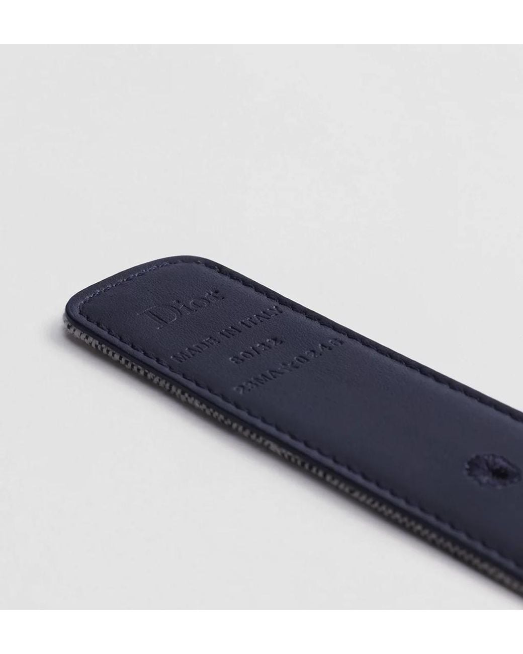 Dior White Iviera Reversible Belt Strap for men