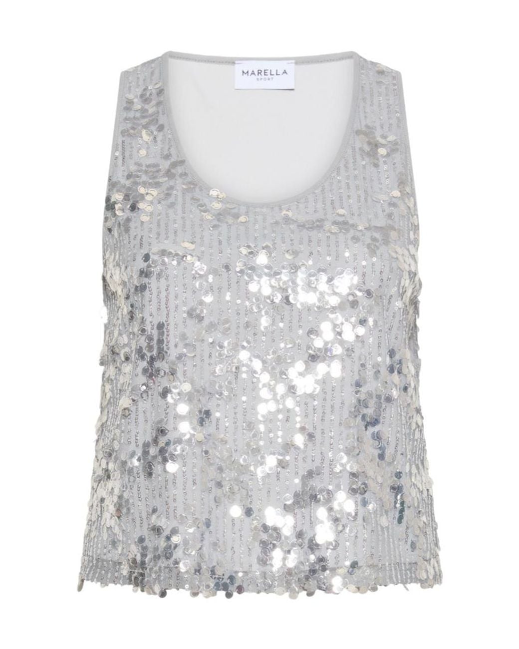 Marella White Sequin Top