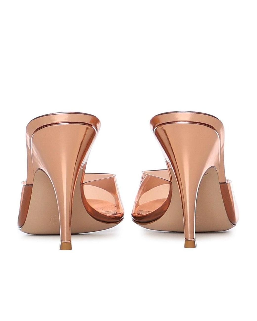 Gianvito Rossi Pink Open Toe Slip-On Sandals