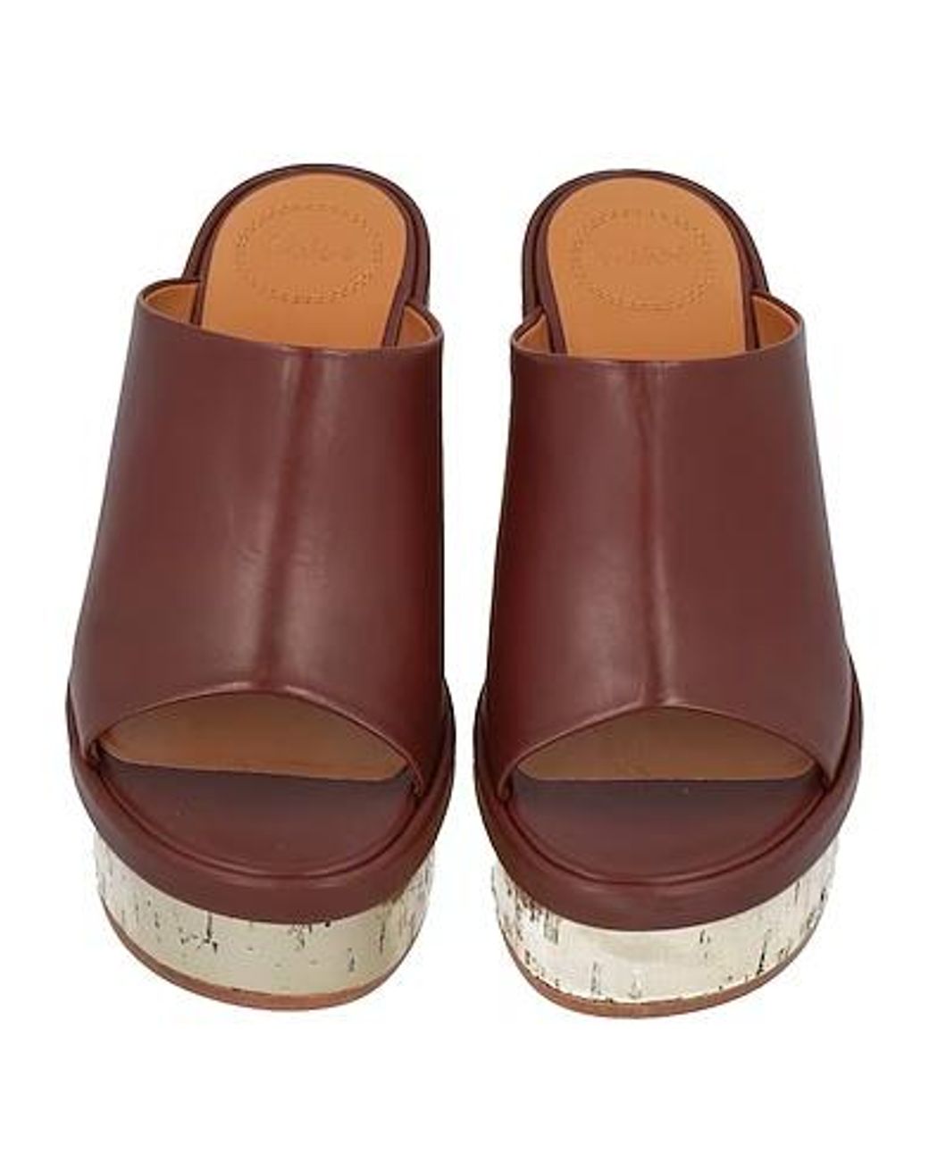 Chloé Brown Platform Sandals