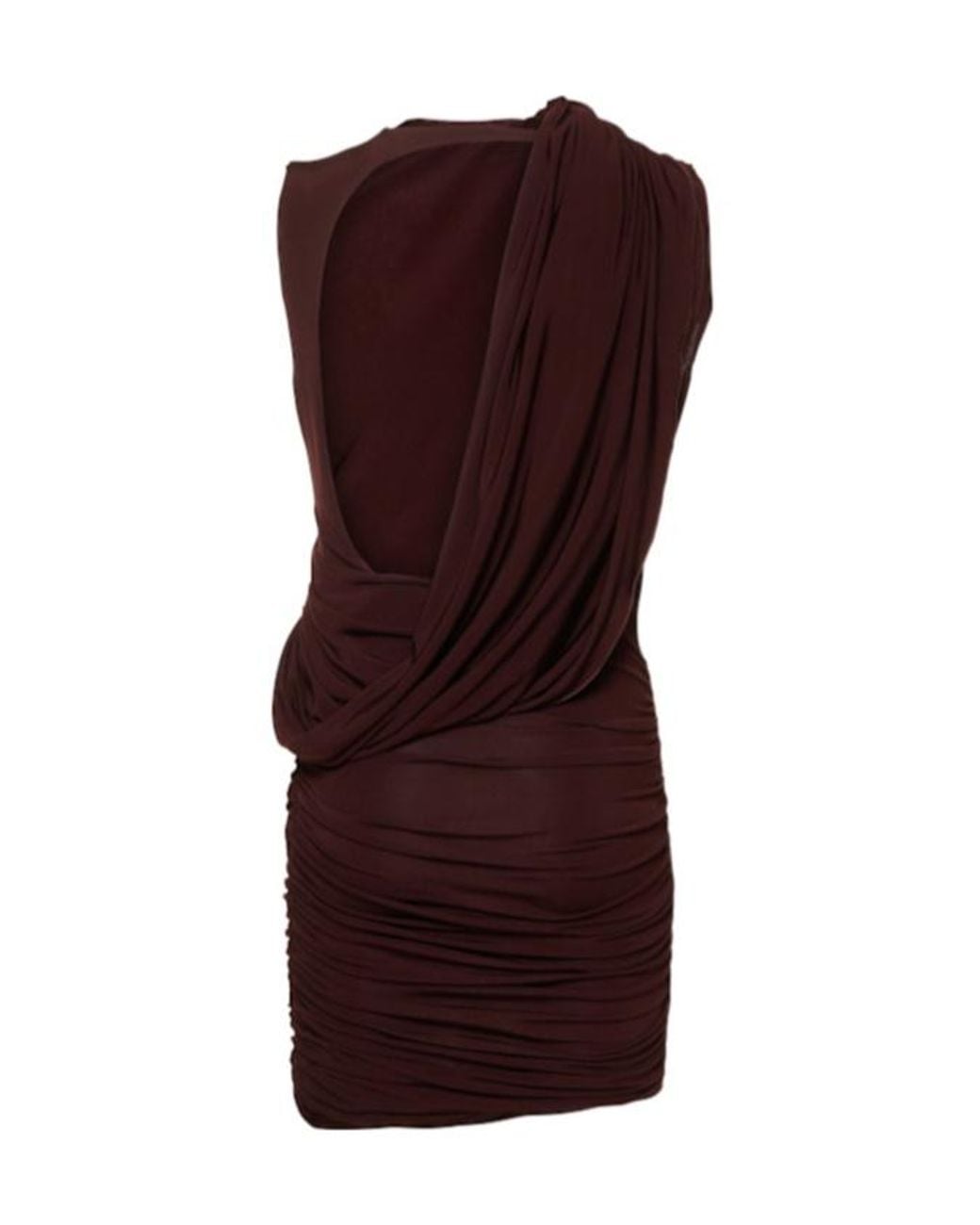 Magda Butrym Purple Draped Jersey Cape Mini Dress