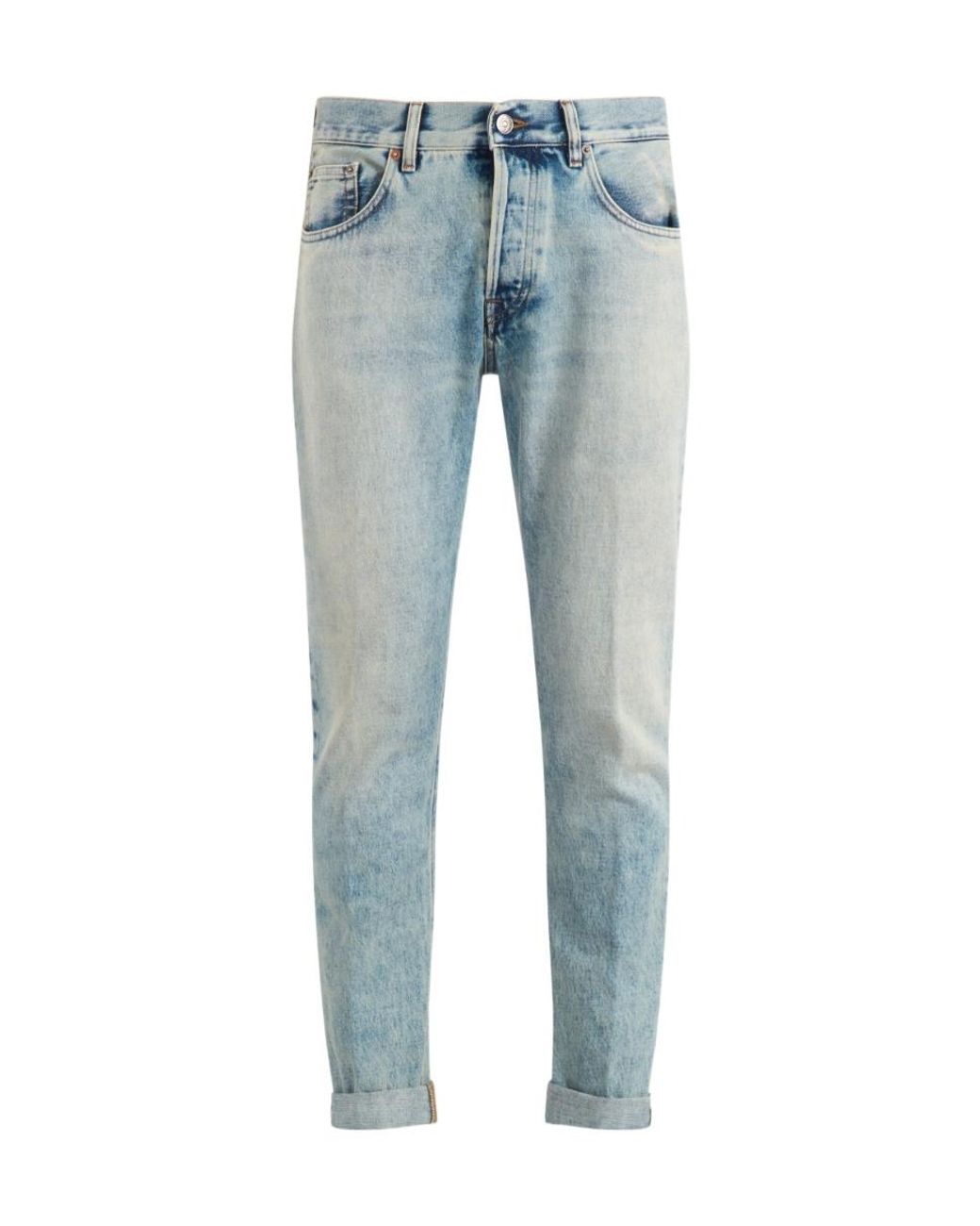 Dondup Blue Belt Loop Jeans for men